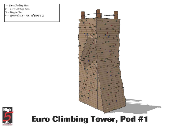 Climbing Tower Pod 1 front view